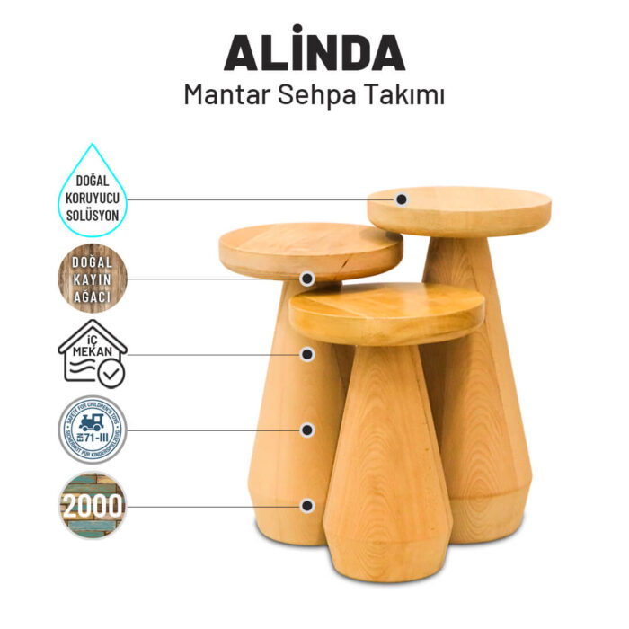 alinda-3000-mantar-sehpa-takimi-5.jpg Alinda 3000 Doğal Ahşap Mantar Sehpa Takımı - Görsel 5