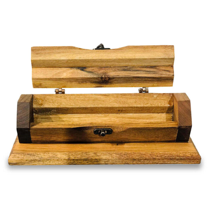 Altlıklı Organizer Çok Amaçlı Doğal Ahşap Kutu - Görsel 2