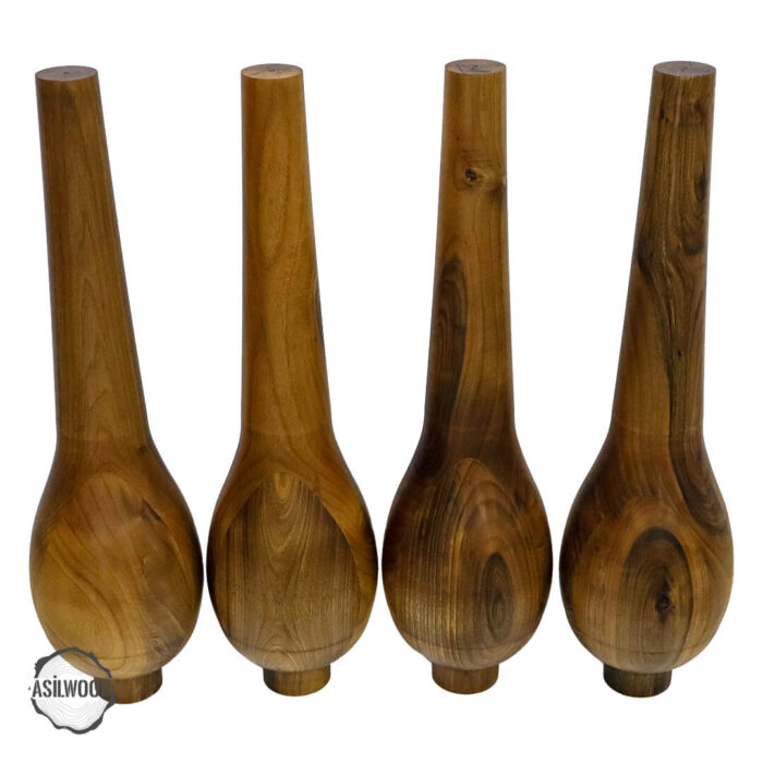 Armut Biçimli 72 cm Ahşap Masa Ayağı - Görsel 2