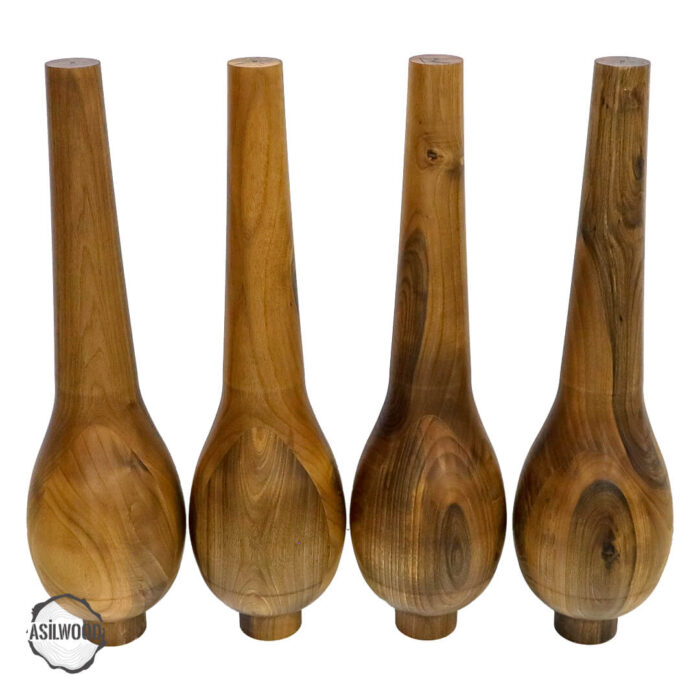 Armut Biçimli 72 cm Ahşap Masa Ayağı - Görsel 3