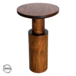 AsilWood 1011 Kayın Doğal Ahşap Mantar Sehpa 51x15 cm