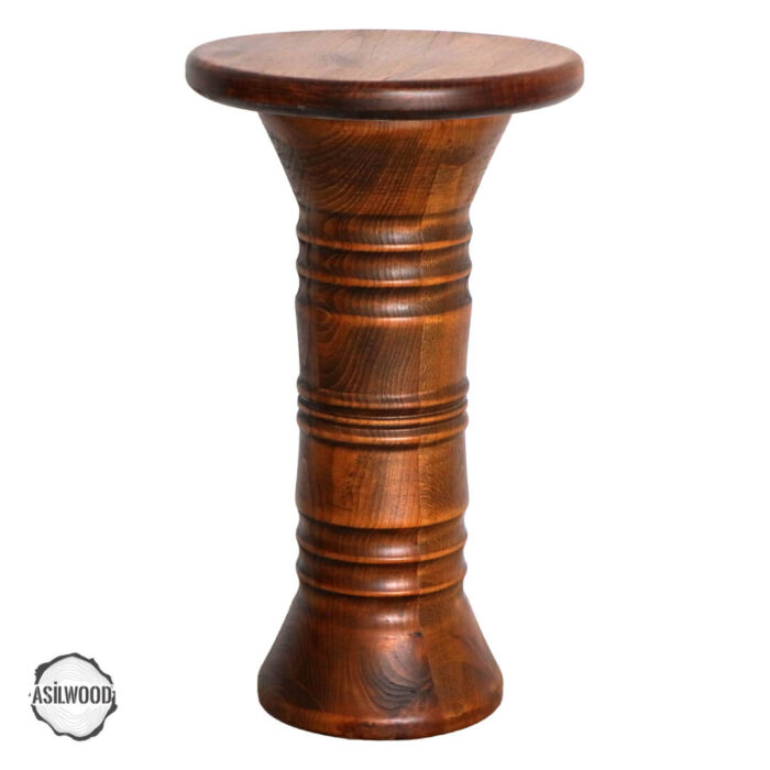 AsilWood 1011 Kayın Doğal Ahşap Mantar Sehpa 60x24 cm - Görsel 1