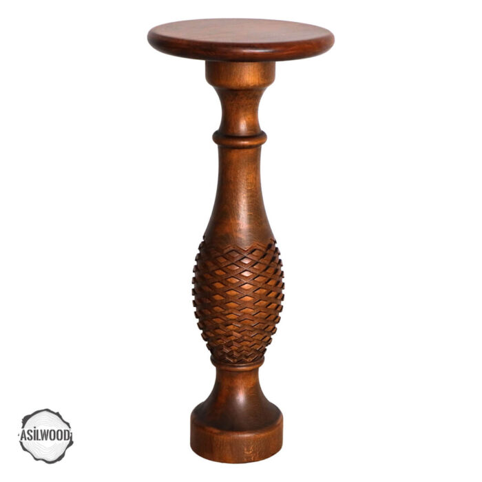 AsilWood 1011 Kayın Doğal Ahşap Mantar Sehpa 65x15 cm - Görsel 1