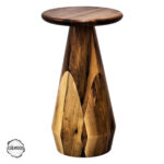 AsilWood 2000 Alinda Stil Ceviz Doğal Ahşap Mantar Sehpa 45x33 cm - Görsel 2