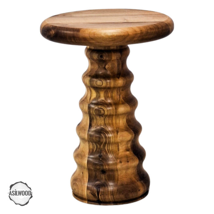 AsilWood 2000 Ceviz Doğal Ahşap Mantar Sehpa 53x33 cm - Görsel 3