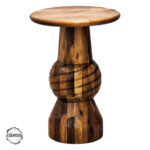 AsilWood 2000 Top Gövdeli Ceviz Doğal Ahşap Mantar Sehpa 53x33 cm - Görsel 3