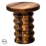 AsilWood 2000 Zeugma Stil Ceviz Doğal Ahşap Mantar Sehpa 45x33 cm - Görsel 2