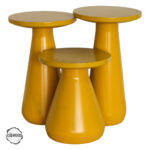 Aspendos 1006 Doğal Ahşap Mantar Sehpa Takımı