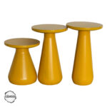 Aspendos 1006 Doğal Ahşap Mantar Sehpa Takımı - Görsel 2