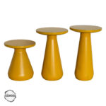 Aspendos 1006 Doğal Ahşap Mantar Sehpa Takımı - Görsel 3