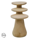 Aspendos 3000 Doğal Ahşap Mantar Sehpa Takımı - Görsel 4