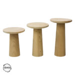 Assos 3000 Doğal Ahşap Mantar Sehpa Takımı - Görsel 3