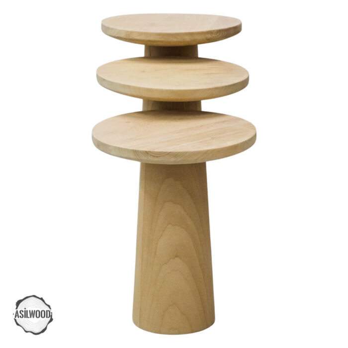 Assos 3000 Doğal Ahşap Mantar Sehpa Takımı - Görsel 4