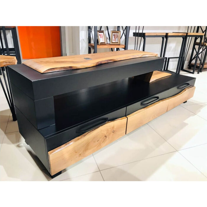 Çekmeceli Ceviz Siyah Lake TV Ünitesi - Görsel 4