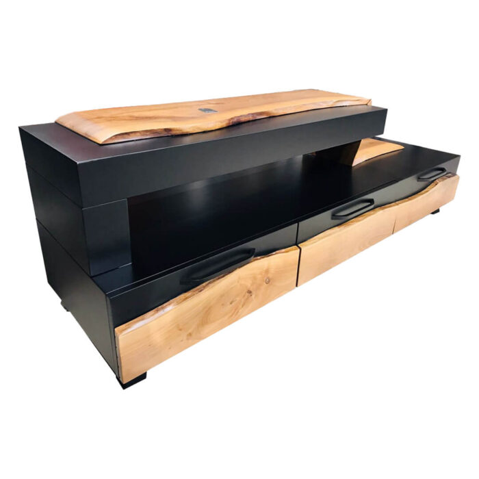 Çekmeceli Ceviz Siyah Lake TV Ünitesi - Görsel 5