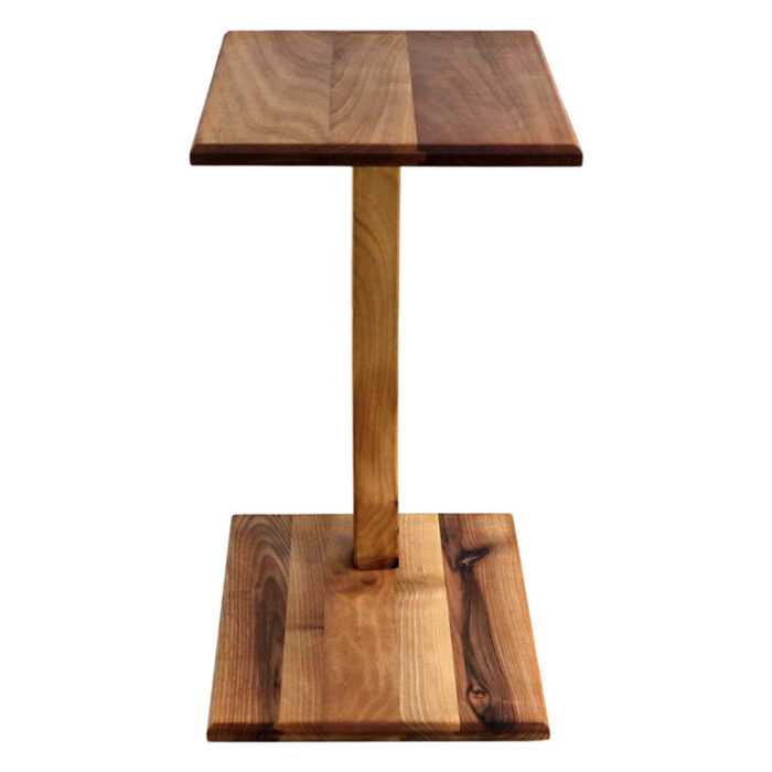 Ceviz Doğal Ahşap Tekerlekli Yan Sehpa - Görsel 6