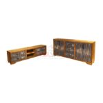 Özel Tasarım Ceviz Doğal Ahşap Konsol TV Ünitesi ve Dolap Takımı