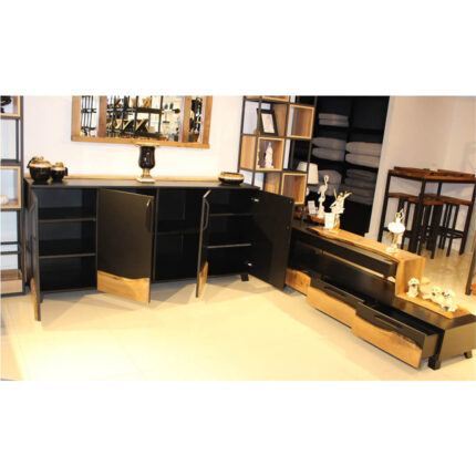 Ceviz Siyah Lake Konsol & TV Ünitesi