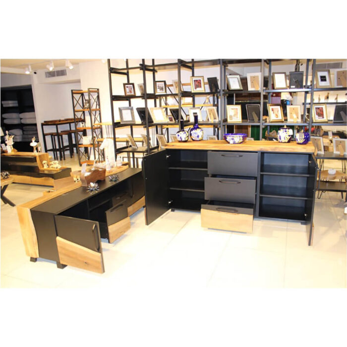 ceviz-siyah-lake-konsol-tv-unitesi-2.jpg Siyah Lake Uygulamalı Ceviz Doğal Ahşap Konsol ve TV Ünitesi - Görsel 2