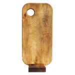 Ceviz Doğal Ahşap Delikli Dikdörtgen Sunum & Kesme Tahtası