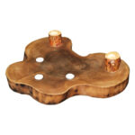 Ceviz Doğal Ahşap Dekoratif Kütük Mumluk