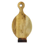 Ceviz Doğal Ahşap Oval Sunum & Kesme Tahtası - Görsel 2