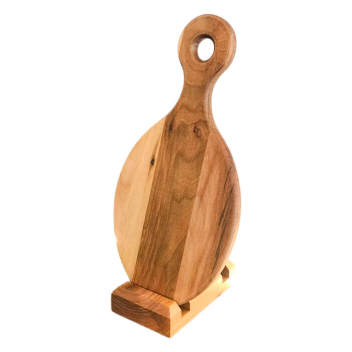 Ceviz Doğal Ahşap Oval Sunum & Kesme Tahtası - Görsel 3