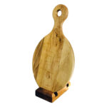 Ceviz Doğal Ahşap Oval Sunum & Kesme Tahtası - Görsel 4