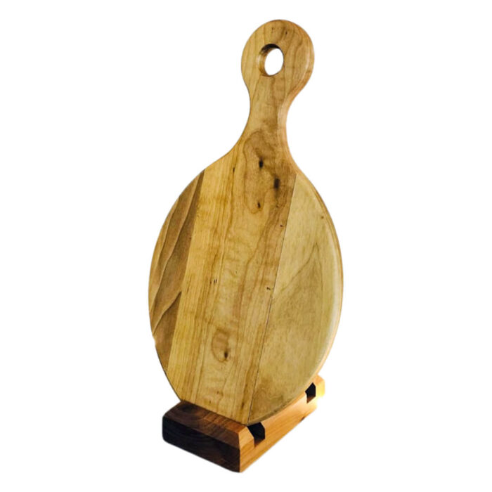 Ceviz Doğal Ahşap Oval Sunum & Kesme Tahtası - Görsel 4