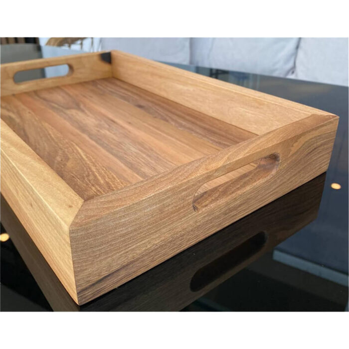 Ceviz Doğal Ahşap Sunumluk Tepsi - Görsel 2