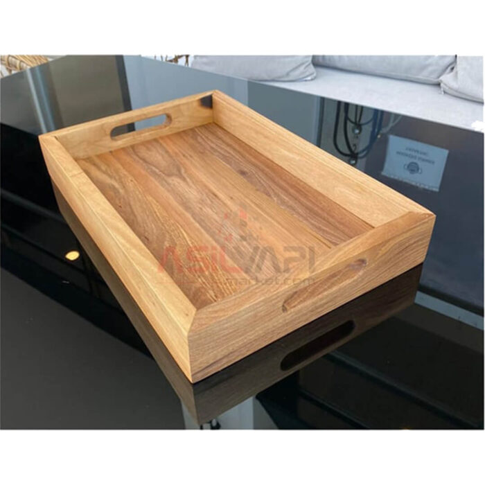 Ceviz Doğal Ahşap Sunumluk Tepsi - Görsel 3