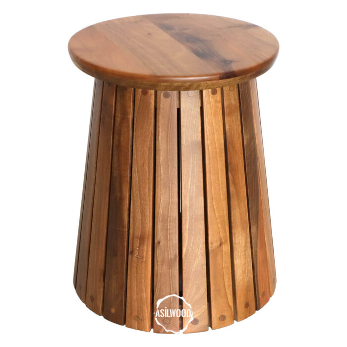 Dört Tabureli Ceviz Doğal Ahşap Mantar Masa Takımı - Görsel 9