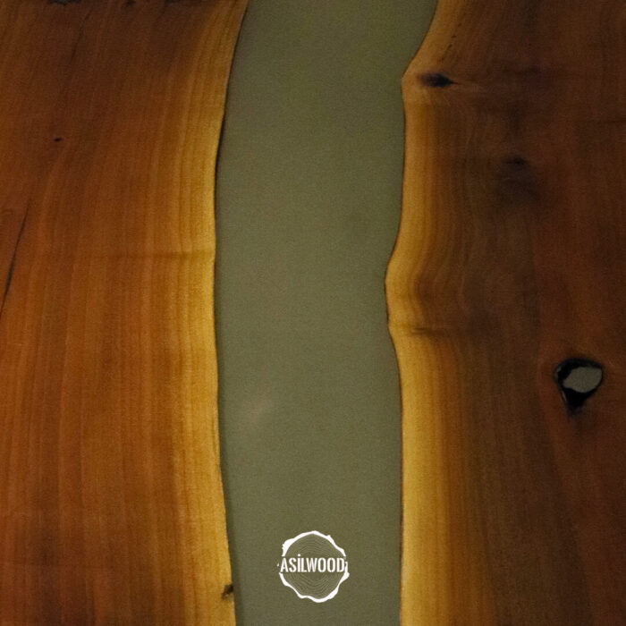 Epoksi Ceviz Yemek Masası - Banyan Ayak, Doğal Kenar