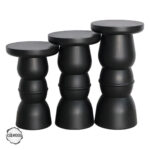 Gordion 1010 Doğal Ahşap Mantar Sehpa Takımı - Görsel 2