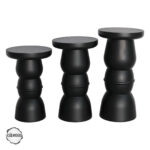 Gordion 1010 Doğal Ahşap Mantar Sehpa Takımı - Görsel 3