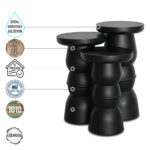 Gordion 1010 Doğal Ahşap Mantar Sehpa Takımı - Görsel 6