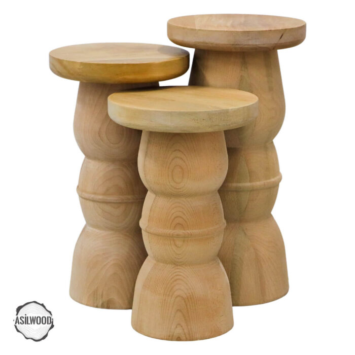 gordion-2000-mantar-sehpa-takimi-1.jpg Gordion 3000 Doğal Ahşap Mantar Sehpa Takımı - Görsel 1