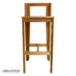 Kayın Doğal Ahşap Kare Tablalı Kafe Bistro Bar Taburesi Thonet Sandalye - Görsel 2