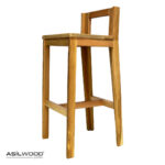 Kayın Doğal Ahşap Kare Tablalı Kafe Bistro Bar Taburesi Thonet Sandalye - Görsel 3