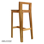 Kayın Doğal Ahşap Kare Tablalı Kafe Bistro Bar Taburesi Thonet Sandalye - Görsel 5