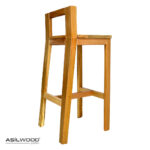Kayın Doğal Ahşap Kare Tablalı Kafe Bistro Bar Taburesi Thonet Sandalye - Görsel 6