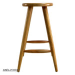 Kayın Doğal Ahşap Yuvarlak Tablalı Kafe Bistro Bar Taburesi Thonet Sandalye - Görsel 2