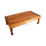 Kestane Ağacından Doğal Ahşap Orta Sehpa