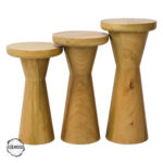 Priene 3000 Doğal Ahşap Mantar Sehpa Takımı - Görsel 2