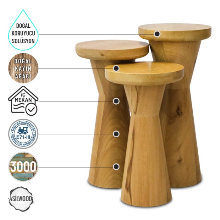 priene-3000-dogal-ahsap-mantar-sehpa-takimi-6.jpg Priene 3000 Doğal Ahşap Mantar Sehpa Takımı - Görsel 5