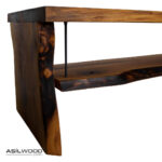 Rustik Stil Doğal Ceviz Ahşap TV Ünitesi - Görsel 2