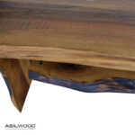 Rustik Stil Doğal Ceviz Ahşap TV Ünitesi - Görsel 4