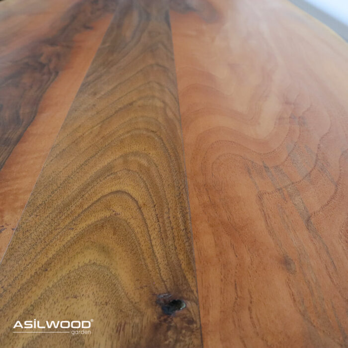 Rustik Stil Doğal Ceviz Ahşap TV Ünitesi - Görsel 6