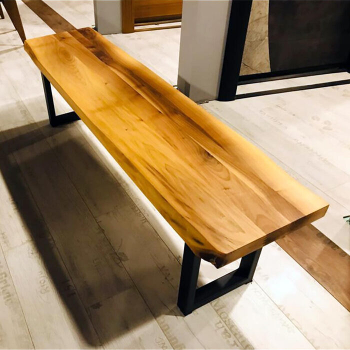 siyah-metal-profil-ayakli-ceviz-dogal-ahsap-bench-3.jpg Siyah Metal U Ayaklı Ceviz Doğal Ahşap Bench - Görsel 3