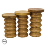 Zeugma 1009 Doğal Ahşap Mantar Sehpa Takımı - Görsel 2